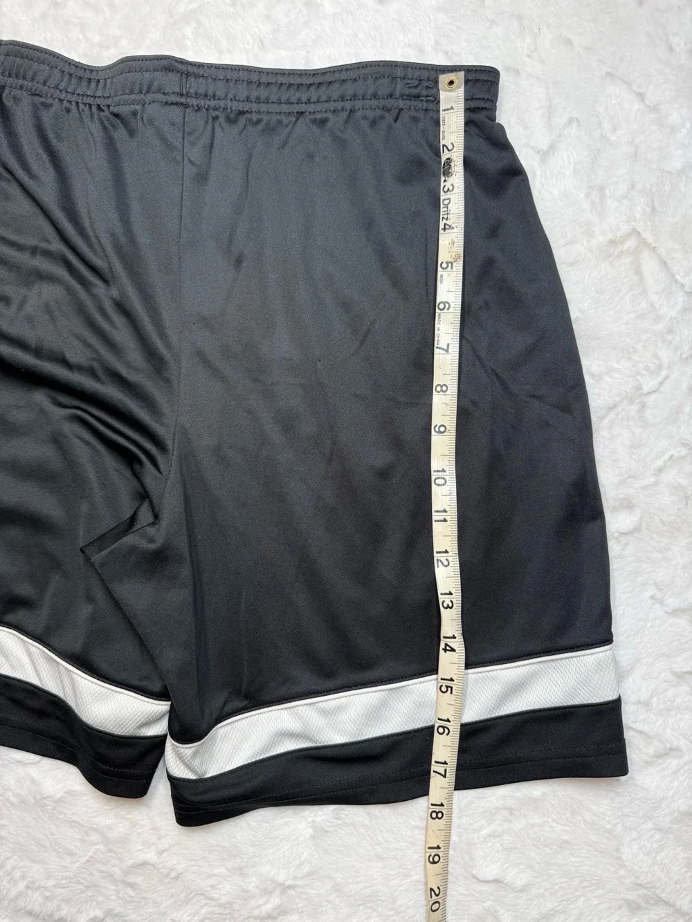 Nike Black Athletic Shorts with White Swoosh